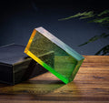 Jingyage 200x100x50mm Polished Glass Brick Block Multi Gradient Color for Hotel and Entry Wall Partition Wholesale Hot Sale