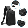 Anti-theft Lock Upscale Chest Bag Men Shoulder Bags USB Charging Crossbody Bags