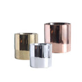 Hot Sale Small Round Electroplating Gold Silver Flower Pots Ceramic Succulent Plant Pots Indoor