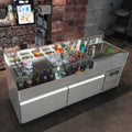 Factory  OEM  Electric Mobile Bar Cocktail Station Stainless Steel Bartender with Refrigeration Cocktail Bar Station Bar Counter