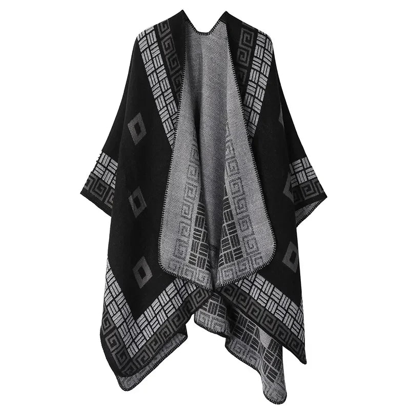 Wholesale Autumn and Winter Fashion Long Cape Women Travel Capes Cashmere Ladies Scarves Warm Shawls Warm Scarf Poncho