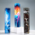 Guangzhou Wholesale K9 Blank Crystal Award Trophy Custom Uv Printing logo Crystal Award Trophy