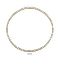 LUOTEEMI 4mm Hiphop Jewelry Men Chain Tennis Chain Diamond Necklace Iced Out CZ Cubic Zirconia Tennis Necklace