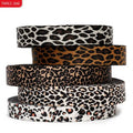 Factory Direct Personalized Eco-friendly Leopard Print Jacquard Polyester Webbing for Belt Wrap & Sling-Fabric Belts