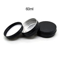 60ml 2oz Black Lip Balm Empty Eye Shadow Metal Tins Container Aluminum Cream Cosmetic Jar with Lid