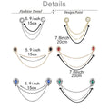 Vintage Women's Sweater Shawl Chain Clips Cardigan Collar Holders and Decorations Wedding Brooch Pins for Dresses and Sweaters