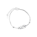 Silver Plated Double Layer Star Bracelet for Women Simple Bead Charm Stacked Star Copper Bracelet Exquisite Fashion Flash Anklet