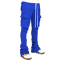 2026 Hip Hop New Fashion Men Cargo Stacked Pants Custom Streetwear Long Drawstrings Track Pants Sweatpants