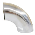 304 Stainless Steel Sanitary Elbow DIN ISO 90 - Degree Bend Welded Pipe Precision - Polished Mirror Finish Butt - Welding