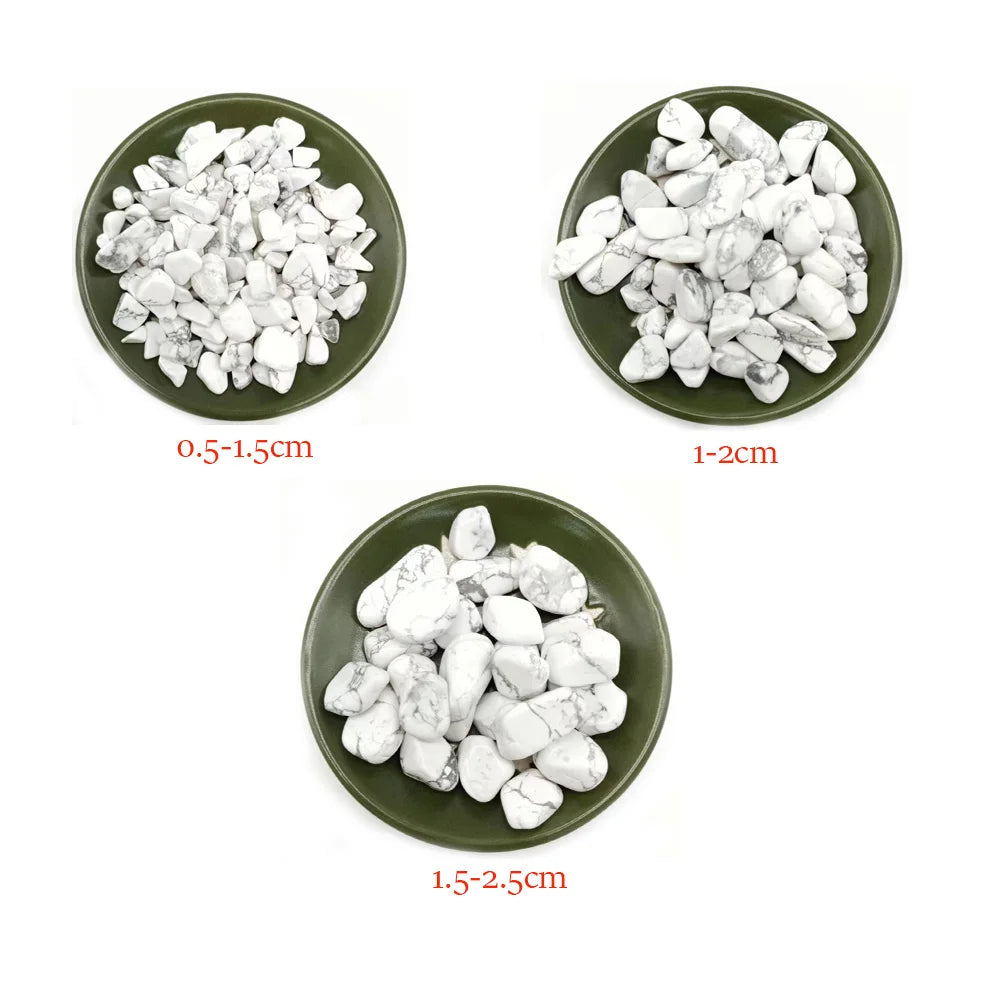 Natural Chips Gravel Stone Howlite Gravel Gemstone for Fish Tank Flowerpot Decor