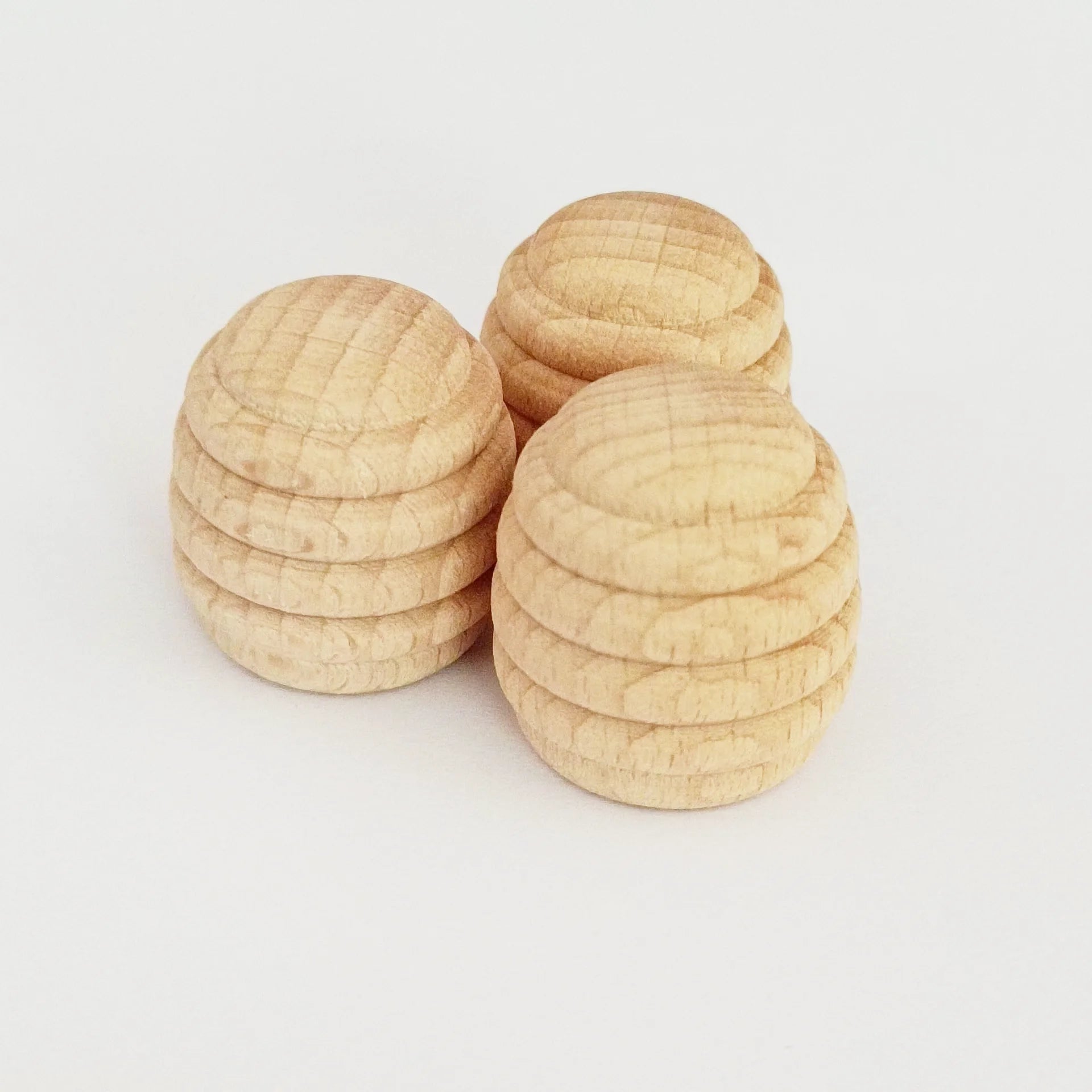 Blank Wood Toy School Painting Material 24mm Beech Wood Beehive Mini Wood Block Pieces