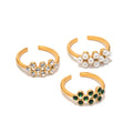 Top Selling New Pearl Rings for Women Open Size Waterproof 18k Gold Plated Fashion Rings Wholesale Stainless Steel Jewelry