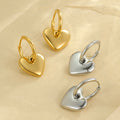 2025 Heart Huggie Hoop Earrings Tarnish Free PVD Gold Plated Stainless Steel Loving Peach Dangle Earrings Y2K Jewelry