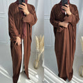 Loriya Hot Selling Winter Dubai Abaya Women Muslim Dress Velvet Kimono Cardigan Islamic Clothing Abaya Femmes Robe Musulmane