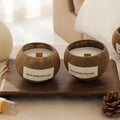 All Natural Essential Oil Luxury Strong Customizable Logo Organic Soy Wax Scented Shell Coconut Bowl Candle