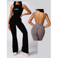 Wholesale Custom Women's Sleeveless Yoga Jumpsuit One Piece Running and Gym Fitness Bodysuit Wholesale Sports Clothing