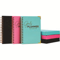 Hardcover Gold Foil Planner Gold Metal Corner Protectors Gold Metal Spiral Binding Tabbed Sections