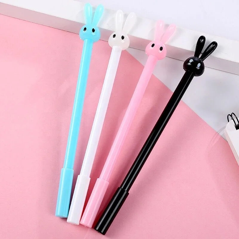 new Japanese and Korean Student Stationery Plastic Lovely Cute Rabbit Bunny Cartoon Gel Pens