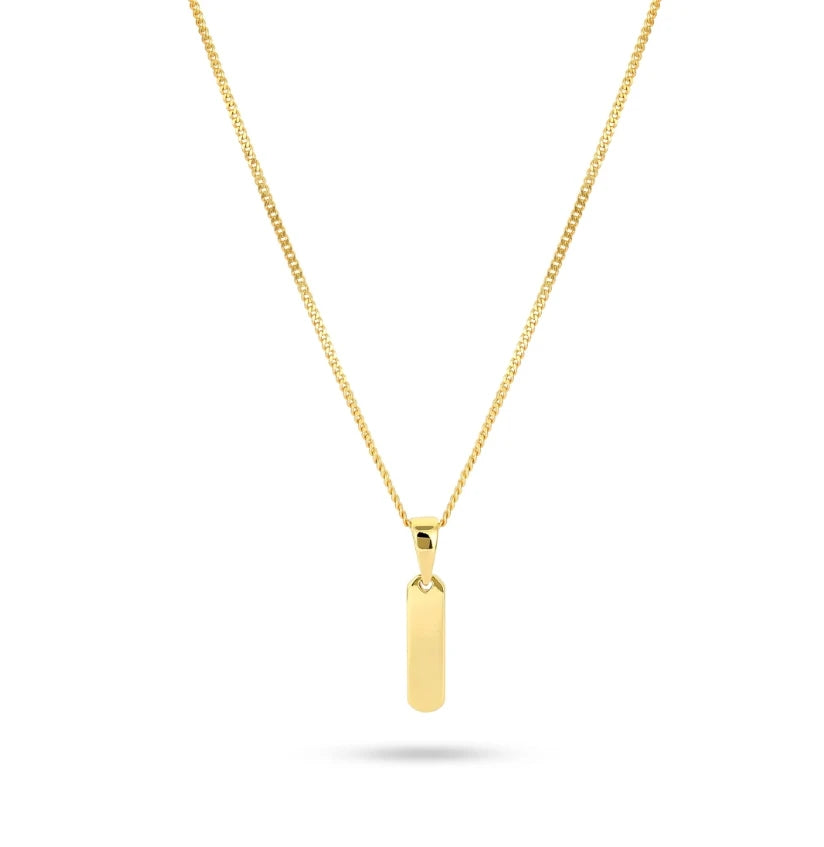 Inspire Jewelry 18K Gold Plated 316L Stainless Steel Fashion Pendant Charms Logo Tag Pendant Necklaces Name Custom