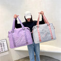 High Capacity Custom Logo Gym Duffle Bag for Women Waterproof Oxford Weekender Travel Duffel Bag with Fashion Zipper Closure