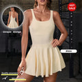 Best-selling Beautiful Back Seamless Yoga One-piece Jumpsuits Golf Tennis Skirt  Gym Fitness Sports Anti-failure Suit Women