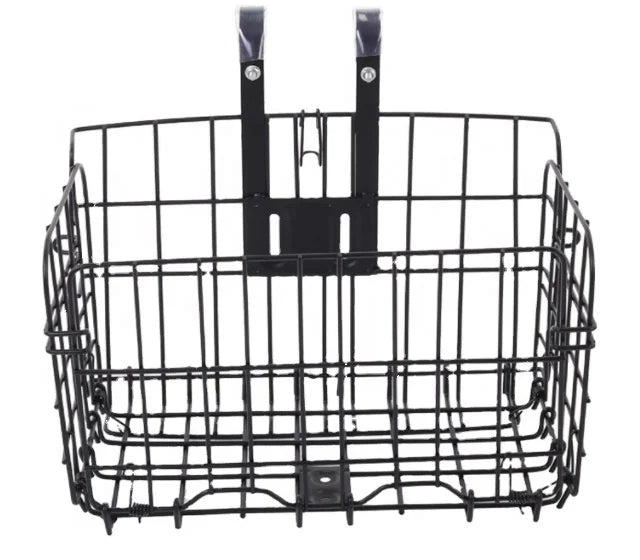 Wholesale Manufacturers Stainless Steel Bicycle Basket Foldable Heavy Wire Front Basket Accessory for Mountain Bikes