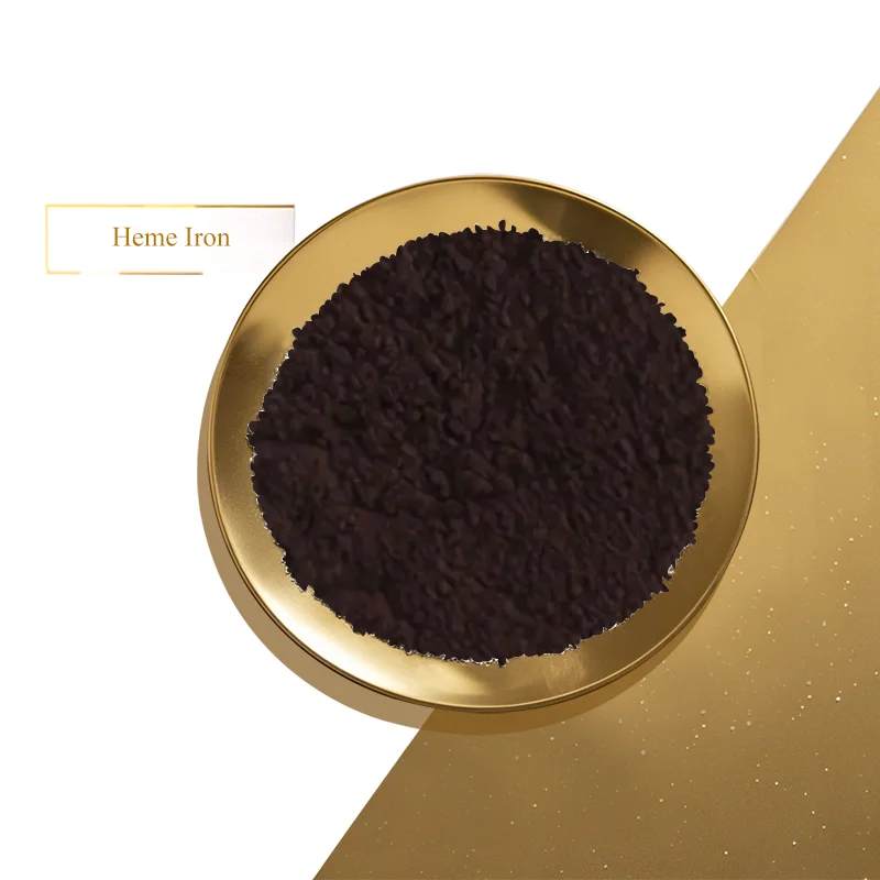 Food Grade Heme Iron 14875-96-8 Bulk Supply Heme Iron Polypeptides for Capsules Tablets and Functional Beverage Manufacturing