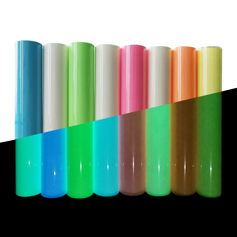 Wholesale Flex PES Material Glow in the Dark DIY Iron-On Heat Transfer Vinyl Film for Clothing Textiles MegaBDM