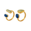 Adjustable Stainless Steel Gold Plated Ring Neutral Air Port Opening Ins Personality Hand Drip Decoration Jewelry Inlay Party