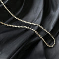Trendy Simple Stainless Steel Tennis CZ Stone Chain Necklace