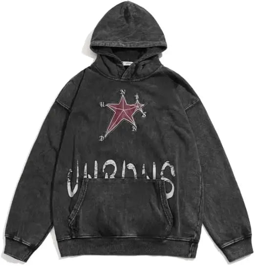 Men's Casual Hooded Sweatshirt Customized Logo 100% Cotton Terry Autumn Heavyweight Sun Faded Printed Design Embroidered