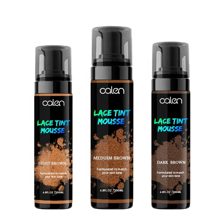 OALEN 200ml Wholesale Custom Logo Natural Herbal Waterproof Looking Melt Lace Wigs and Front Tint Foam Mousse Color Scalp