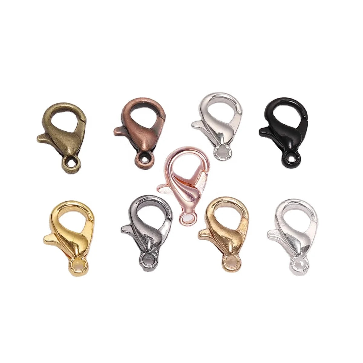 Wholesale 50pcs Per Bag Lobster Clasps DIY Bracelet Necklace Jewelry Making Accessories Stainless Clips Hook
