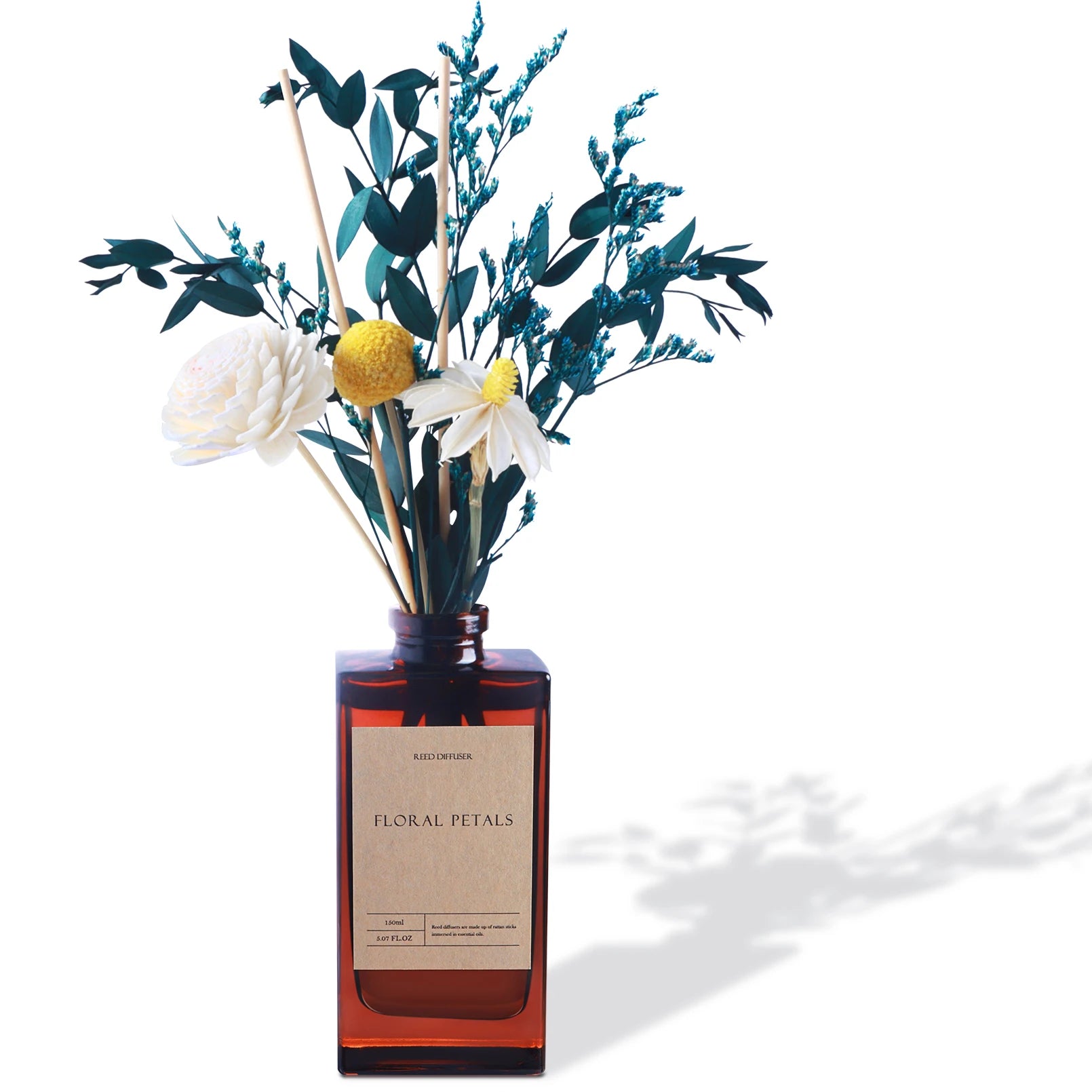 Brown Bottle Dried Flower Decoration Air Fresheners Reed Diffuser New Home Decor With Essential Oil