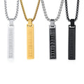 Wholesale Men's Personalized Retro Style 18K Gold-plated Stainless Steel Necklace with Geometric Roman Numeral Pattern Jewelry