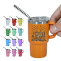 Wholesale 3oz Laserable Mini Stainless Steel Tumblers Set New Color Paint 100pcs with Off-Handle Shot Glass Lid Straw for Gifts