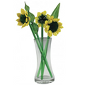 Glass Flower Tulip Decorations