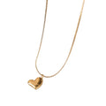HOVANCI New Arrival 18K PVD Gold Plated Stainless Steel Heart Pendant Choker Trendy Link Chain Party Necklace for Girls