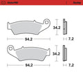 Moto Master Beta RR 430 15-25 Front Racing Saddle Pads