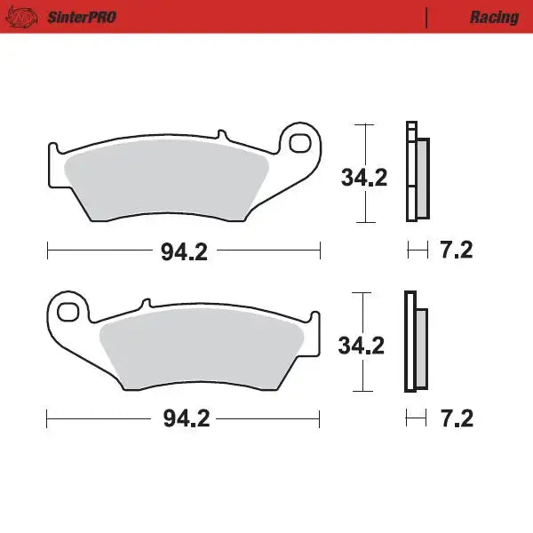 Moto Master Beta RR 430 15-25 Front Racing Saddle Pads