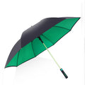 Wind Resistant Double Layer Promotional Branded Custom Logo Fully-Automatic Straight Umbrella Windproof Fiberglass Frame 130cm