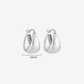 VIANRLA  925 Sterling Silver Jewelry 10mm Hoop Chunky  Minimalist   Studs Jewelry Fashion Style  for  Gift