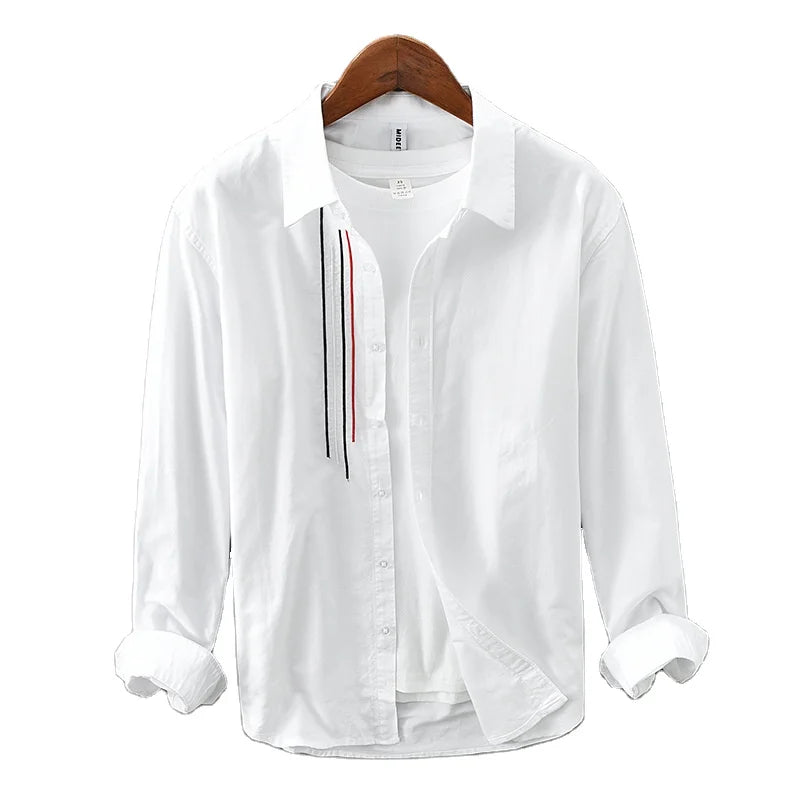 New Autumn Korean Casual Long-sleeved Shirt Men's Cotton Shirt Jacket