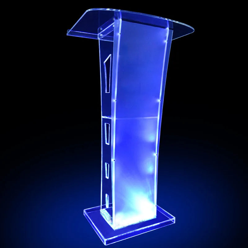 45IN Acrylic Conference Pulpit Podium Clear Church Lectern Stand Floor-Standing Commercial Mall & School Use