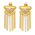 Vintage Court Style Mother Wedding Accessories Fringed Zircon Earrings Personality Brass Earrings Wholesale