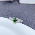 Hot Popular Faceted Minimalist Knuckle Engagement Ring 925 Silver Natural Diopside Gemstone Oval Classic Wedding Women's Rings