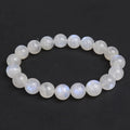 Natural 5A Blue Flash Rainbow Moonstone Crystals Bracelet Durable Stretch Cord Healing Bracelets for Women Gift
