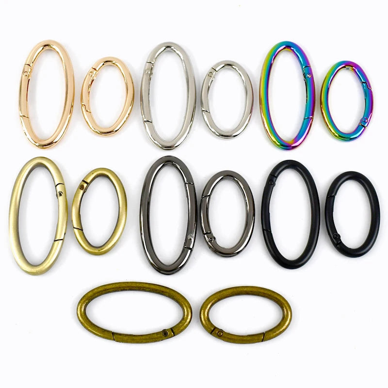 Deepeel F1-23 38mm Alloy Bag Side Clasp Hook Openable Buckle with Oval O Ring for Strap Chains Belts Leather Luggage Accessories