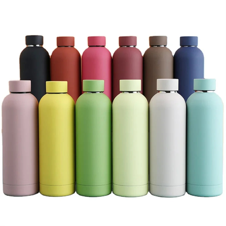 Double Wall Stainless Steel 304 500ml Vacuum Insulated Flask Thermos Coffee Cup Metal Water Bottles Kettle