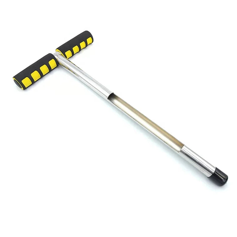 Stainless Steel Soil Sampler Probe 20 Inch T-Style Handle Lightweight Durable Soil Test Tool for Plant Care Garden Lawn Farm